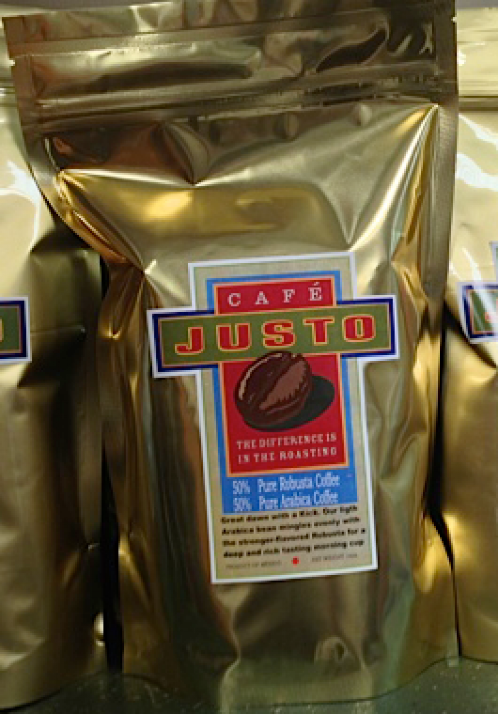 50% Pure Arabica Coffee, 50% Pure Robusta Coffee